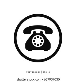 Vector Phone Icon In line Circle