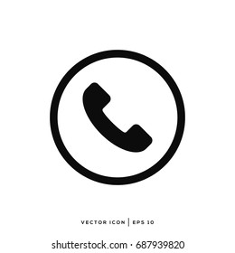 Vector Phone Icon In line Circle