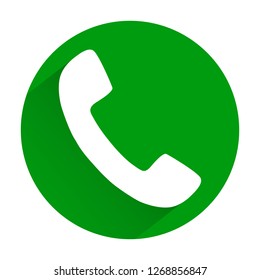 Vector - Phone icon on green button.