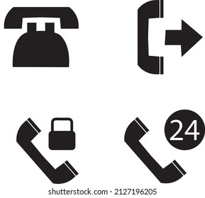vector phone icon set on white background..eps
