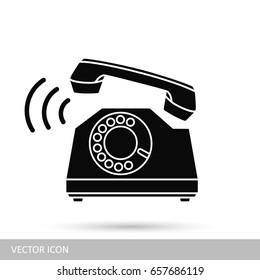 Vector phone icon silhouette