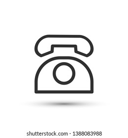 Vector phone icon. Telephone, call center symbol. For design, advertising banner