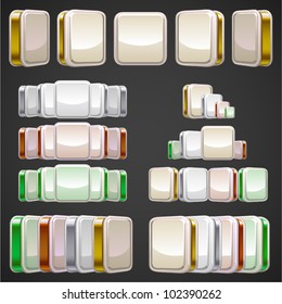 Vector phone icon templates in 5 angles and 4 colors