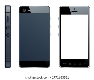 Vector phone isolated on white background.