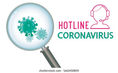 Vector phone Lifeline help and Notify cushion hot line for Coronavirus Covid-19 