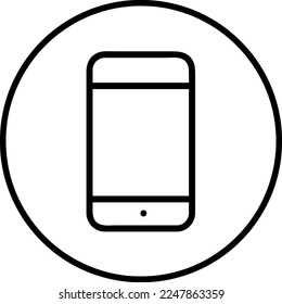 vector phone or mobile line icon on white background..eps
