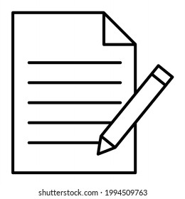 Vektor Phone Note Outline Icon Design

