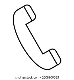 Diseño del icono de contorno del teléfono del vector
