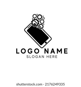 Vector phone repair service logo design