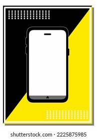 vector phone with simple background.