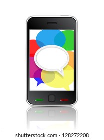 Vector phone speech bubble