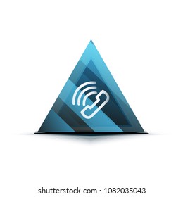 Vector phone support web button, digital technology concept, old phone icon
