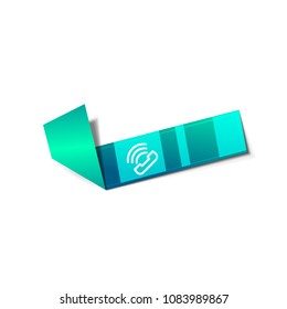 Vector phone support web button, digital technology concept, old phone icon