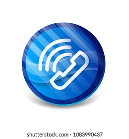 Vector phone support web button, digital technology concept, old phone icon