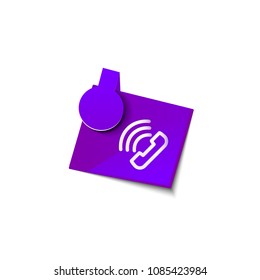 Vector phone support web button, digital technology concept, old phone icon