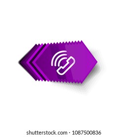 Vector phone support web button, digital technology concept, old phone icon