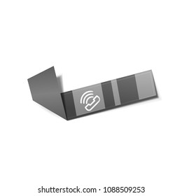 Vector phone support web button, digital technology concept, old phone icon