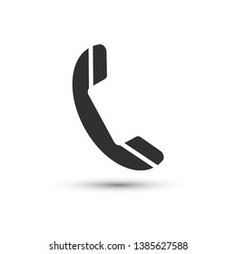 Vector phone tube icon. Telephone, call center symbol. For design, advertising banner