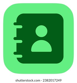 Vector phonebook, contact, diary icon. Perfect for app and web interfaces, infographics, presentations, marketing, etc.