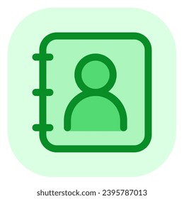 Vector phonebook, contact, diary icon. Perfect for app and web interfaces, infographics, presentations, marketing, etc.