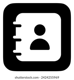 Vector phonebook, contact, diary icon. Perfect for app and web interfaces, infographics, presentations, marketing, etc.