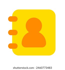 Vector phonebook, contact, diary icon. Perfect for app and web interfaces, infographics, presentations, marketing, etc.