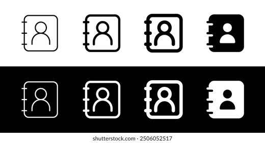 Vector phonebook, contact, diary icon. Perfect for app and web interfaces, infographics, presentations, marketing, etc.