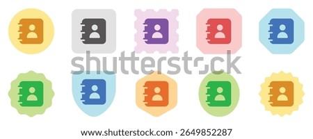 Vector phonebook, contact, diary icon. Perfect for app and web interfaces, infographics, presentations, marketing, etc.