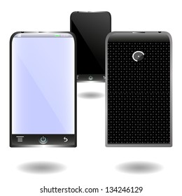 Vector phones in different parties, turn on,of.