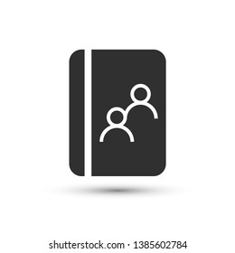 Vector photo album icon. Team, book symbol. For design, advertising banner