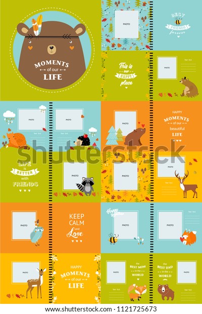 Vector Photo Book Cartoon Animals Children Stock Vector (Royalty Free