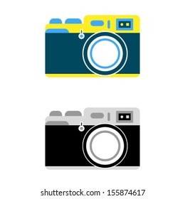 Vector Photo Camera Icon Symbol Illustration Set
