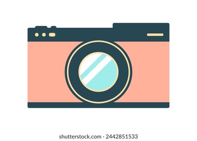 Vector photo camera isolated on white background