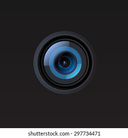 Vector photo camera lens illustration