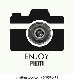 Vector of photo camera logo symbol or icon