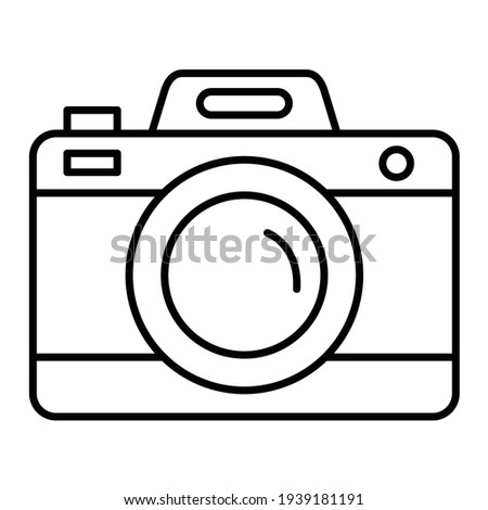 Vector Photo Camera Outline Icon Design
