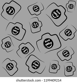 vector photo camera pattern