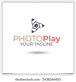 Vector photo company logo design template