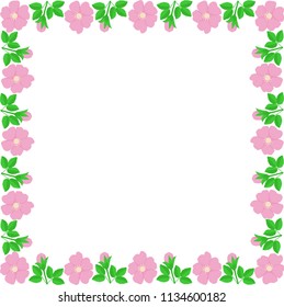Vector photo frame with abstract pink colors.