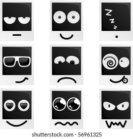 Vector Photo Frame Characters Emotions
