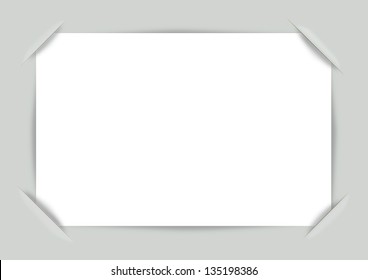 Vector photo frame corners. Illustration for design on a green background