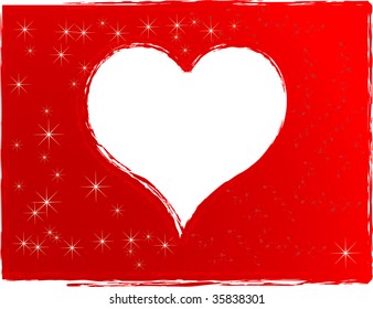 Vector photo frame with heart
