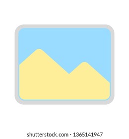 vector photo frame illustration isolated - image or picture icon - blank album