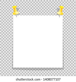 Vector photo frame isolated on transparent background. Photo frame design layout. Vector illustration.