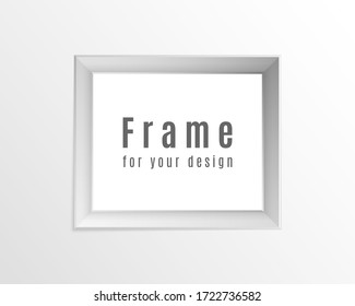 Vector photo frame layout design. Set of vintage realistic photo frames isolated on transparent background. Perfect for your presentations. Vector illustration, EPS 10.