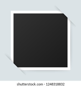 Vector Photo frame mockup design. Realistic photograph with blank space for your image. Vector stock illustration.