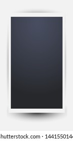 Vector photo frame mockup design. White border on a white background