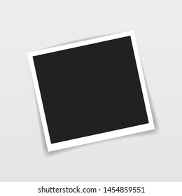 Vector Photo frame mockup design. Photo frame isolated on transparent background. Vector illustration.