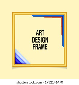 vector photo frame mockup design template illustration