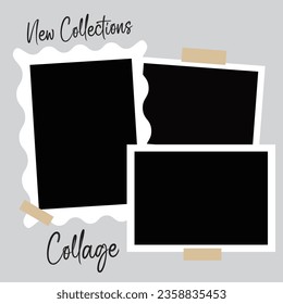Vector Photo frame mockup design. Super set photo frame on transparent background. Vector illustration, new collections, new collections.